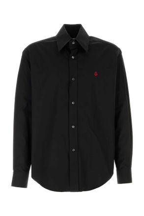 Alexander McQueen Alexander Mcqueen Black Poplin Shirt