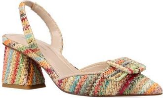 Pelle Moda Imia Slingback Pointed Toe Pump in Beige Multi at Nordstrom, Size 7.5