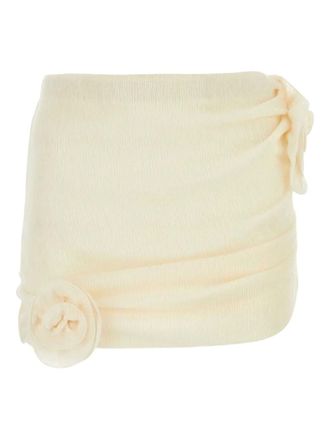 Magda Butrym ruched-detail skirt - women - Lyocell/Elastane/Nylon - 36 - Neutrals