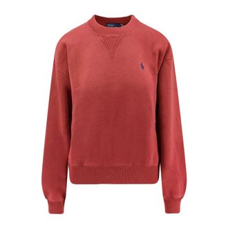 Polo Ralph Lauren Sweatshirts, female, Red, Size: S Crew-neck Sweatshirt