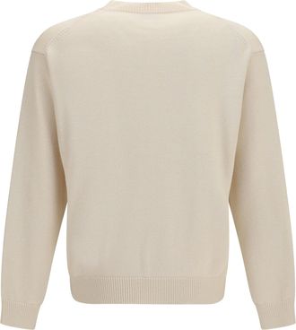 Kenzo Mens Tulip Wool And Cotton Sweater Off White