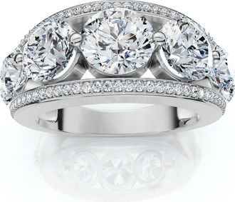 Pompeii3 4 Ct Diamond Wedding Ring in 10k White or Yellow Gold Lab Grown