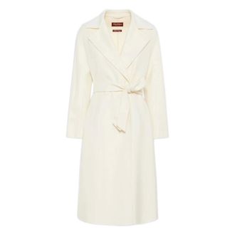 Max Mara Abrigo de lana- cachemira y seda Double-drap - Coats - Mujer - Blanco - M
