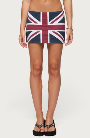 Edikted UK Lover Low Rise Miniskort in White at Nordstrom, Size X-Small