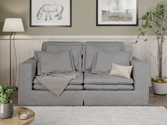 HOME AFFAIRE 3-Sitzer »ALISSAS BIS mit vielen Kissen, Biesen an den Kissen,« Hussen-Optik, kleine Taschen an der Seite zum Verstauen