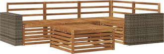 vidaXL Conjunto De Sof&aacute;s De Exterior 5 Uds. Natural Vidaxl