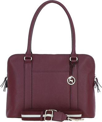 Ashwood Leather Womens Cuore di Cuoio 3 Section Large Handbag - Wine - One Size