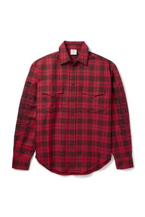 VETEMENTS Logo-Embroidered Checked Wool Shirt