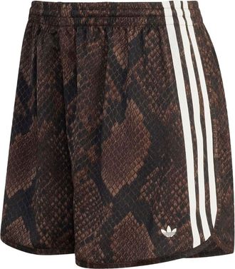 adidas (WMNS) adidas Snake Print Satin Shorts Asia Sizing Earth Strata Aurora Coffee KX1896