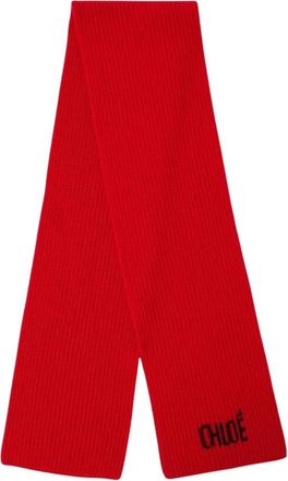 Chlo&eacute; Joyful Scarf - Dames - Wintersjaals - Rood - ONE Size - Wol - Accessoires