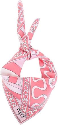 Pucci Geometric-Printed Silk Scarf - Pink