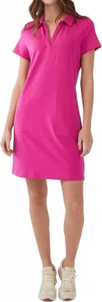 FDJ Melanie Polo Dress In Magenta