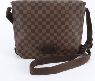 Louis Vuitton Ebene Leather Coated Canvas Messenger Bag Shoulder Bag (Pre-Owned)