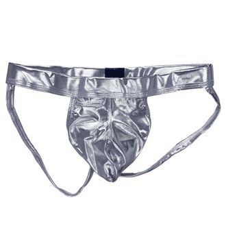 Generic Mens Mesh Jock Strap Bridal Bachelorette Party Breathable Underpants Low Rise Thongs Body Building Support Underwear For Comfortable Daily Wear Silver