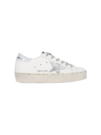 Golden Goose White Hi Star Calf Leather Sneakers
