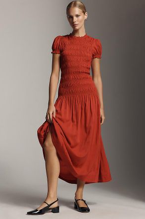 Reformation Kiria Smocked Midi Dress