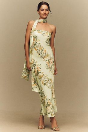BHLDN Strapless Maxi Dress with Matching Scarf
