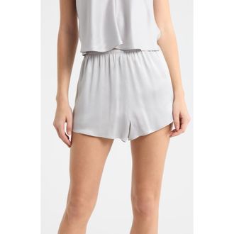 Lunya Washable Silk Pajama Shorts in Dove Grey at Nordstrom, Size X-Large
