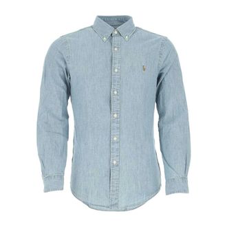 Polo Ralph Lauren Overhemden, Heren, Blauw, L, Denim, Denim Overhemd