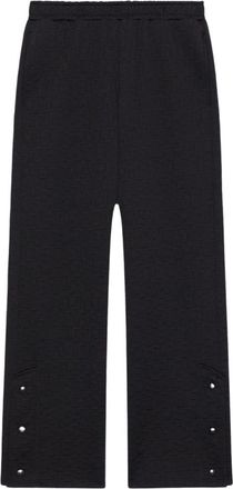GCDS Monogram Trackpants - Heren - Straight fit broeken - Zwart - XS - Polyester - Broeken
