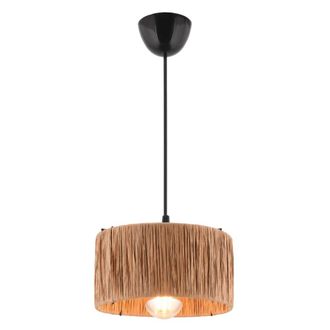 Concept Usine L&aacute;mpara colgante de rafia y metal