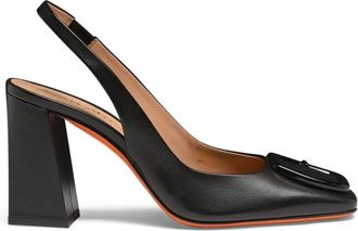 Santoni Elegante Slingback Pumps - Dames - Pumps - Zwart - 36 EU - Schoenen