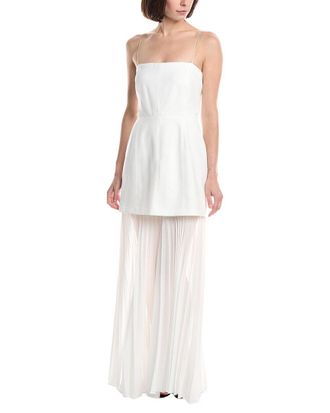 Kenneth Cole Combo Pleated Midi Dress