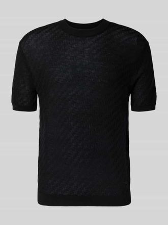 Emporio Armani Slim Fit T-Shirt mit Lyocell- und Woll-Anteil in Black, Gr&ouml;&szlig;e XXL