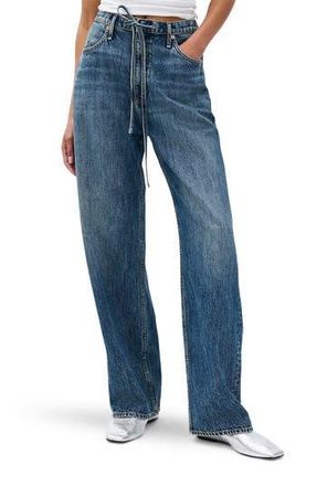 Rag & Bone Phoebe Drawstring Waist Wide Leg Jeans in Delcan at Nordstrom Rack, Size X-Large