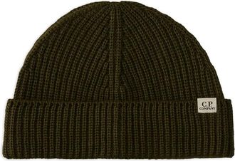 C.P. Company Berretto a coste in lana - Verde