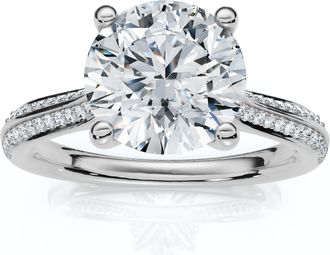 Pompeii3 Certified 2 1/4 - 6 1/4Ct Diamond Engagement Ring 14k Gold Lab Grown