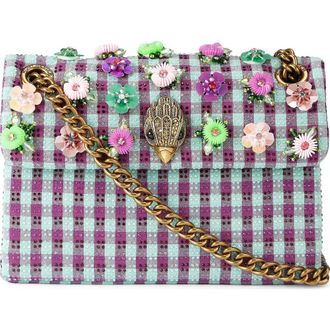 Kurt Geiger Mini Kensington Floral Convertible Shoulder Bag in Purple Multi at Nordstrom