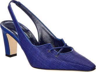 Manolo Blahnik Montbalo 70 Raffia Slingback Pump
