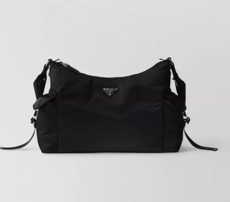 Prada explore renylon leather hobo messenger bag
