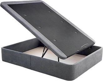 Colchones Aznar Canape Abatible Tela Con Tapa Marco 3d Altura 36 Cm 90x190 Cm - Antracita - No