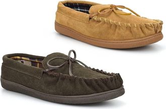 Generic Mens Real Suede Slippers Mens Slip On Slippers Size 6 Boys Slipper Size 6 Moccasins Moccasin Comfort Slipper Moccasins Suede Upper Comfort Slip On Rub