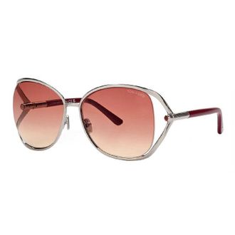 Tom Ford Sunglasses Butterfly Full Rim, Shiny Rose Gold Frame And Gradient Smoke Lens Ft109128B