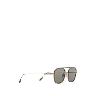 Ermenegildo Zegna Accessoires, Heren, Bruin, ONE Size, Ez 0306 Metal Zonnebril