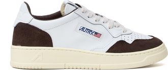 Autry White Mahogany Medalist Low Leather Sneakers