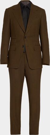 Tom Ford Men & apos;s Fresco Stripe Single-Breasted Suit