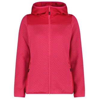F.lli Campagnolo Jacquard Knit Jacket Fix Hood Fleecejacke f&uuml;r Damen | rot/rosa