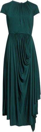 Givenchy Draped Jersey Maxi Dress in Green Forest at Nordstrom, Size 6 Us