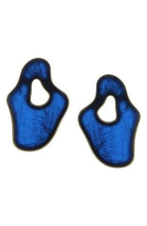 Olivia Welles Helia Abstract Earrings in Gold /Blue at Nordstrom Rack