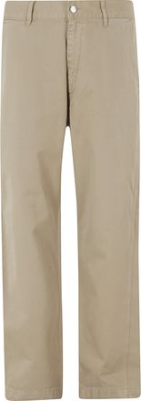 Sunflower Khaki Wide Twist Chino Button-Fly Cotton Chino Pants