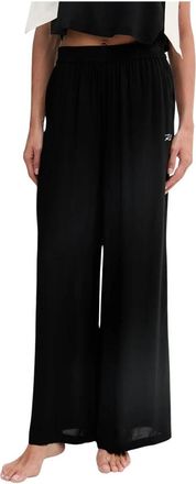 Karl Lagerfeld Viscose Wijde Broek - Dames - Wijde Broeken - Zwart - S - Broeken