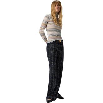 Missoni Mens Tailored Check And Wave Pattern Trousers in Blue at Nordstrom, Size 38 It