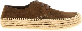 Loewe Brown Embossed Lace Up Shoes