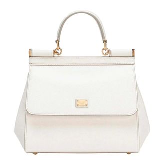 Dolce & Gabbana Handbags, female, White, Size: ONE SIZE Small Sicily Handbag