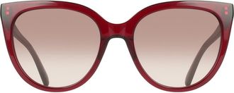 Ferragamo 56mm Gradient Cat Eye Sunglasses in Transparent Wine at Nordstrom