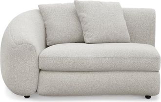 Castlery Fable Left Arm Sofa Customized, (Performance Boucle) Light Grey, Spill Resistant, Ultra Deep Seats for Castlery Sofas